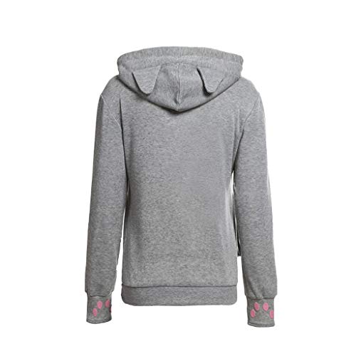 ZAYZ Abrigos para premamá Jersey de Felpa Canguro,Sudadera Portadora de Bebé Moda Novedosa Soporte para Mascotas Gato Perro Sudaderas con Capucha (Color : Gray, Size : XX-Large)