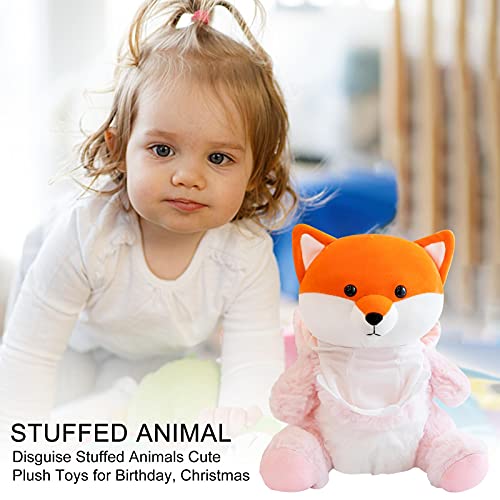 zebroau Disfrazado de animales de peluche, adorables animales de peluche de zorro disfrazados como unicornios Plushies, juguetes de peluche para niños, regalo de cumpleaños, San Valentín, Navidad