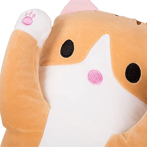 ZHAOMIAO Almohada para abrazar de Felpa para Gatos, Juguete Grande y Largo para Gatos, Animal de Peluche para Gatitos, para Gatos, para abrazar, Almohada para el Cuerpo, 110 cm, Amarillo