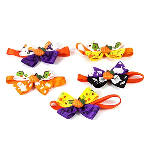 Zhou-YuXiang Encantadora Halloween Mascotas Gatos Perros Corbata Accesorios de Boda Perros Pajarita Collar Decoración de Vacaciones Corbata de Aseo