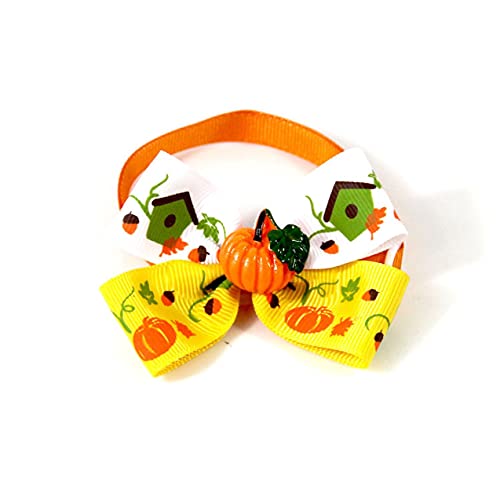 Zhou-YuXiang Encantadora Halloween Mascotas Gatos Perros Corbata Accesorios de Boda Perros Pajarita Collar Decoración de Vacaciones Corbata de Aseo