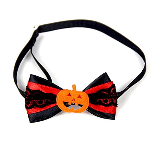 Zhou-YuXiang Estilo de Halloween Mascotas Gatos Perros Corbata Accesorios de Boda Perros Collar de Pajarita Decoración navideña Corbata de Aseo