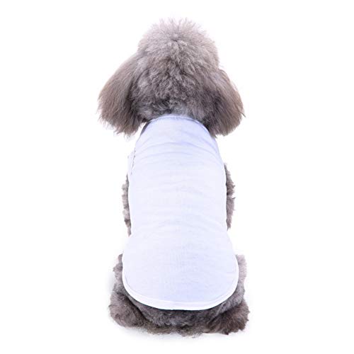 zhppac Chaleco Perro Verano Verano Ropa para Perros Ropa de Gato Mascotas Ropa de Perro para el Verano Bulldog Francés Ropa Cómodo Ropa para Mascotas White 1,XXL