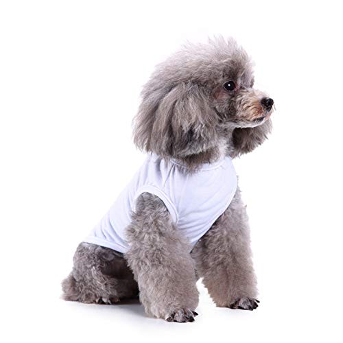 zhppac Chaleco Perro Verano Verano Ropa para Perros Ropa de Gato Mascotas Ropa de Perro para el Verano Bulldog Francés Ropa Cómodo Ropa para Mascotas White 1,XXL