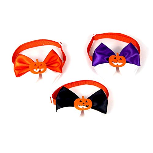 Zinniaya Halloween Pumpkin Style Mascotas Gatos Perros Corbata Accesorios de Boda Perros Pajarita Collar Decoración navideña Grooming Corbata