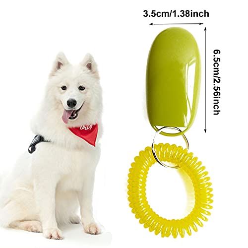 ZLIUTIN Clicker para Adiestramiento Perro Clicker para Entrenar Perros Silbato Clicker para Perros Training Clicker con Correa, Clicker para Mascotas, Perros, Gatos o Caballos 4 Piezas