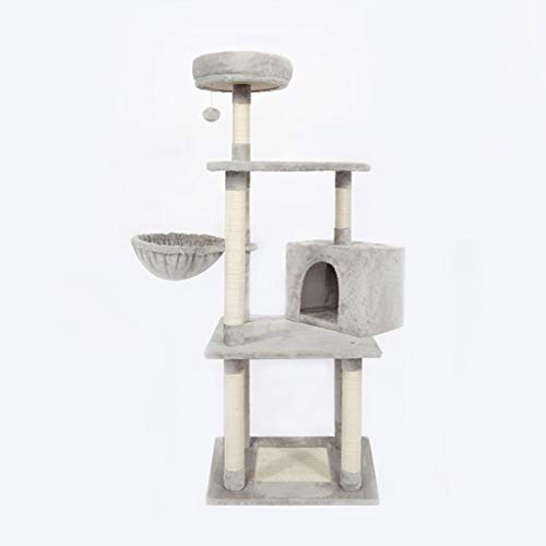 Zlw-shop Árbol Gato Mascota Árbol de Scratch Mensaje Escalada Torre Juego Columpio del Gato del Gato Marco de la jerarquía del árbol del Gato Gato Deluxe una Temporada Universal Gato trepador