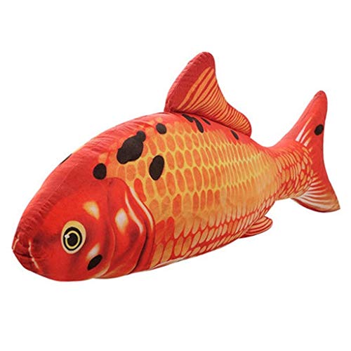 ZMDZA Juguetes de peluche, juguetes de peluche de las burbujas El Goldfish del animal relleno, juguetes de peluche Almohada Almohada Koi muñeca muñeca de cumpleaños boda regalos de chicas Actividad ju