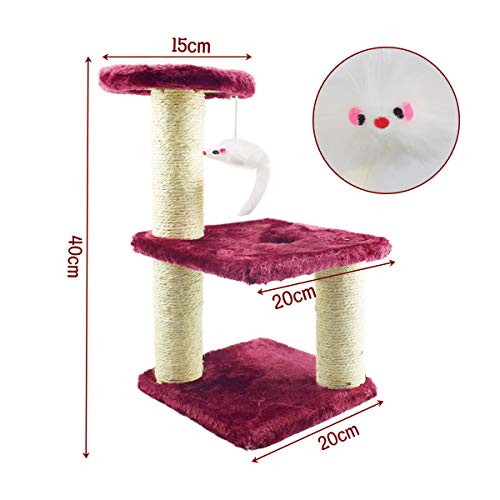 Zubita Árbol Escalador, Tres Capas Rascadores para Gatos Arañazo Gatos Juguetes para Sisal Natural, Gato Centro de Actividad para Que se Relajen y Duerman