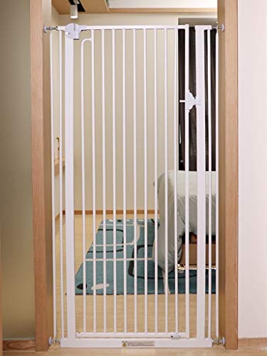 ZZRS Cerca del Gato Mascota/Puerta for Mascotas en Perros Gatos Cubierta Extra Alta Presión del Perro casero Barandilla Escalera Monte Fit o una Puerta 74-146cm, Abre fácil