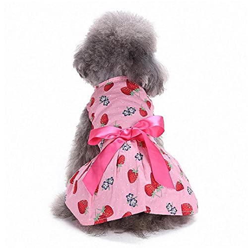 1 Pack perro vestidos para mascotas princesa faldas con Bowknot de la cinta, perrito lindo Sundress Primavera Verano camisas chaleco para gatos pequeños perros, ropa de la ropa para mascotas perrito