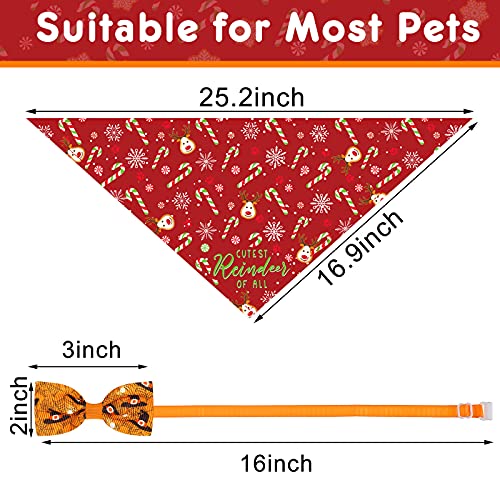 11 Pañuelos de Mascota de Vacación Collar Pajarita de Perro Navidad Bufanda Collar de Pajarita de Mascota Bandana de Acción de Gracias Babero de Perro Año Nuevo Santa Copo de Nieve Calabaza