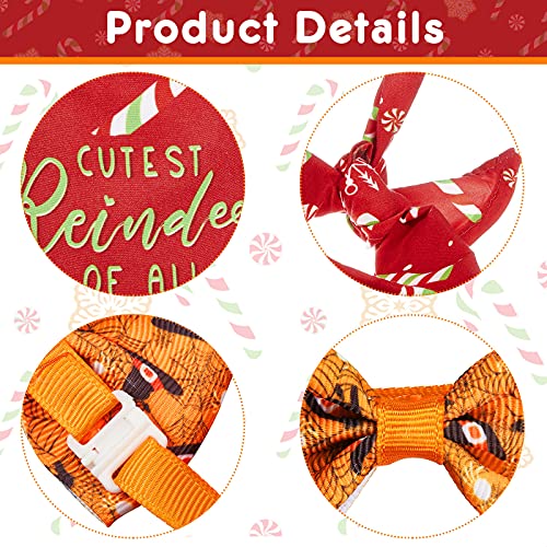 11 Pañuelos de Mascota de Vacación Collar Pajarita de Perro Navidad Bufanda Collar de Pajarita de Mascota Bandana de Acción de Gracias Babero de Perro Año Nuevo Santa Copo de Nieve Calabaza