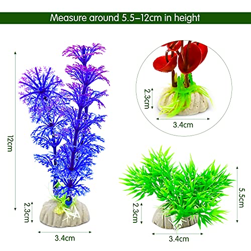 15pcs Plantas Artificiales Acuario Plantas Plásticas para Acuarios Planta Artificial Plástico Decoración Pecera Plantas para Peceras para Decoracion Acuario