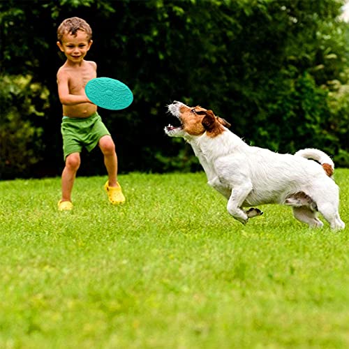 2 Frisbee de Perro,Perros Interactivos Frisbee,Frisbee de Goma,Juguete Frisbee para Perros,Se Puede Utilizar en el Agua y la Tierra (2)