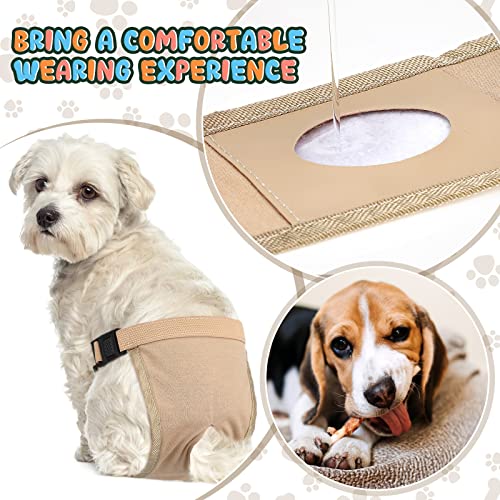 2 Paquete braquitas higienicas para Perras pañales para Perros Hembras con 6 Almohadillas sanitarias Calzoncillos higiénicos para Perra Bragas periódicas Lavables Reutilizables (S)