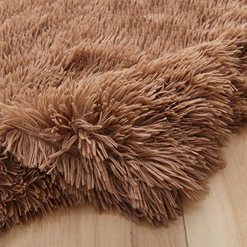 2 Piezas Esponjosas Suave Felpa Mantas para Perros Camas para Gatos Colchón Doble Lado Mantas para Mascotas Suave y Linda Cálido Manta Lavable Gatos y Perros Sofá y Vehículos,Light Brown,L/100 * 73cm