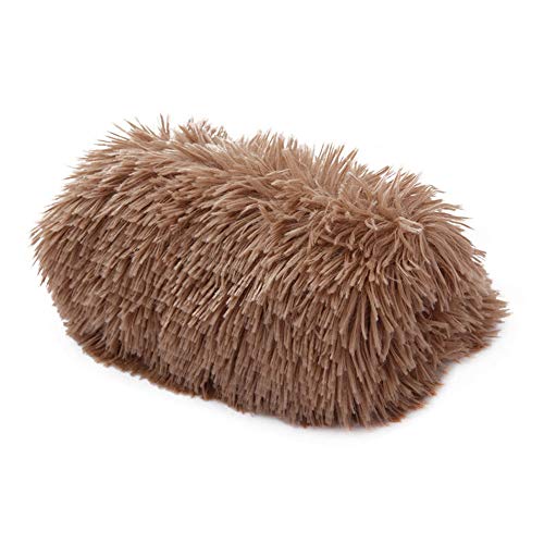 2 Piezas Esponjosas Suave Felpa Mantas para Perros Camas para Gatos Colchón Doble Lado Mantas para Mascotas Suave y Linda Cálido Manta Lavable Gatos y Perros Sofá y Vehículos,Light Brown,L/100 * 73cm