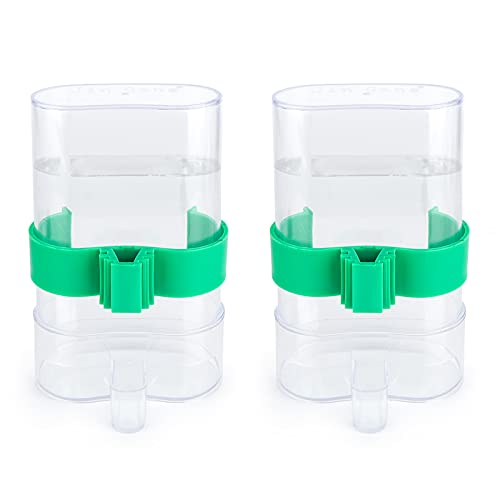 2Pcs Bebedero para Pájaros, Alimentador Automático De Pájaros para Loros, Dispensadora de Agua para Comida de Aves