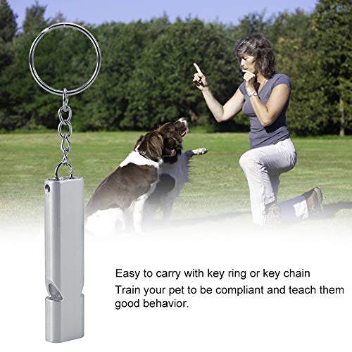 2PCS Silbato de entrenamiento de loro para mascotas, Instrucción de comportamiento de perros y pájaros Sonido Reflex Sonic Whistle Herramienta de entrenamiento de retiro de vuelo de mascotas de acero