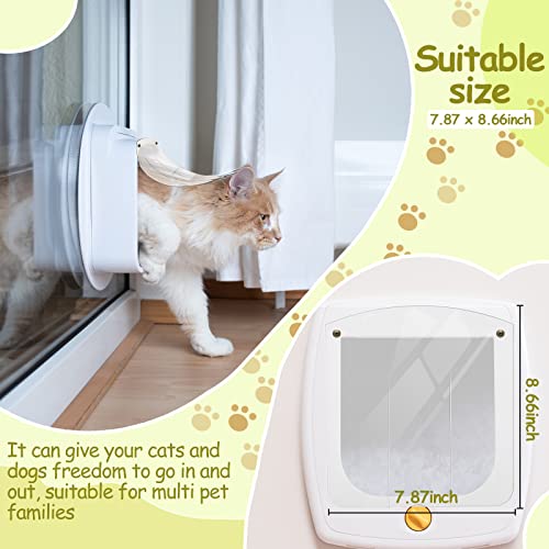 3 Solapas de Puerta de Casa de Perro Puerta Transparente de PVC de Mascotas Solapa de Repuesto para Caseta de Perro con Techo en Pico para Fácil de Instalar, 7,87 x 8,66 Pulgadas