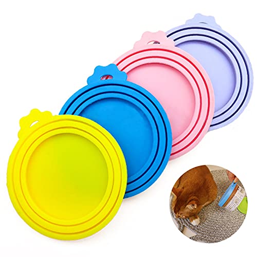 4 Piezas Tapa De Lata De Comida Para Mascota Cubiertas Para Latas De Comida Para Mascotas Silicona Para Latas De Mascotas Tapa De Lata De Comida Para Gatos Para Tapas De Comida Para Perros Y Gatos