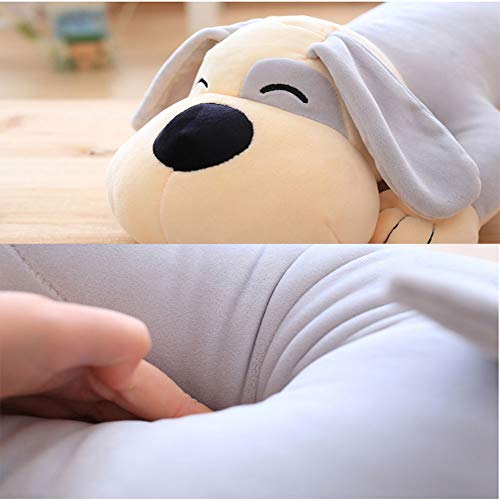 47-B Grandes Telas Spandex Juguete Lindo Papa Perro De Peluche Se Sientan Cómodos Presionando Tecnología De Punta (Color : Gray, Size : 90cm)