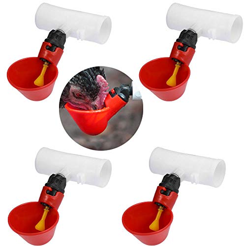 4Pcs del Pezón Bebederos Roedores Ganso Pato Pájaro De Las Codornices De Pollo Alimentadores Pezones Automática Granja Avícola Waterer Sistema De Alimentación