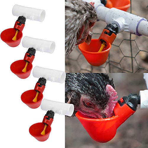 4Pcs del Pezón Bebederos Roedores Ganso Pato Pájaro De Las Codornices De Pollo Alimentadores Pezones Automática Granja Avícola Waterer Sistema De Alimentación