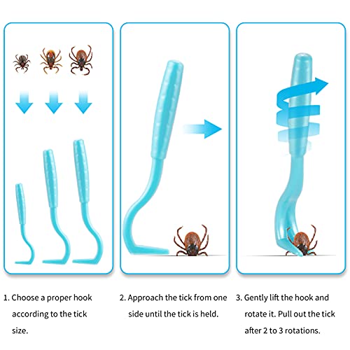 5pcs Pinzas Alicates para Quitar Garrapatas Ganchos para Garrapatas para Perros y Gatos, Tick Remover Tweezer