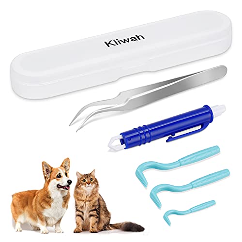 5pcs Pinzas Alicates para Quitar Garrapatas Ganchos para Garrapatas para Perros y Gatos, Tick Remover Tweezer