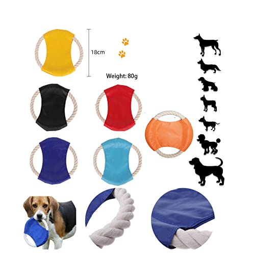 6 Piezas Frisbee para Perro,Perro Frisbee,Platillo Volador de Perro,Entrenamiento de Juguete para Perros,Juguete para Masticar,Juegos,al Aire Libre,Lanzar,Diámetro:18cm(Color Aleatorio)