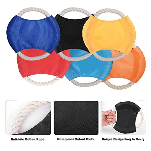 6 Piezas Frisbee para Perro,Perro Frisbee,Platillo Volador de Perro,Entrenamiento de Juguete para Perros,Juguete para Masticar,Juegos,al Aire Libre,Lanzar,Diámetro:18cm(Color Aleatorio)