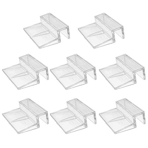 8 piezas de clip de cubierta de vidrio para peces,6 mm/8 mm/10 mm/12 mm,acuarios de acuarios,clips de acrílico para cubierta de vidrio,soportes de tapa universales para acuarios sin de 10 mm