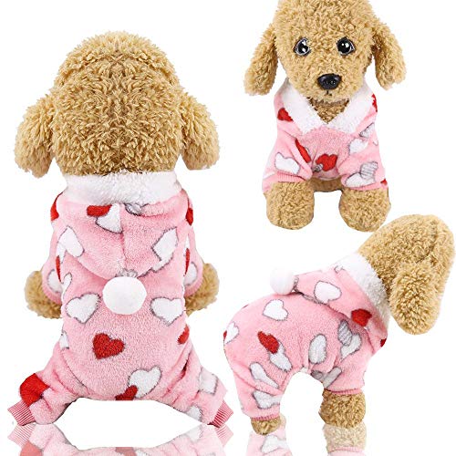 Abrigo de dibujos animados para perros pequeños, chaqueta de bulldog francés de invierno, disfraz divertido para perro, disfraz de Chihuahua, ropa de mascota, cruz de ciervo rosa, L