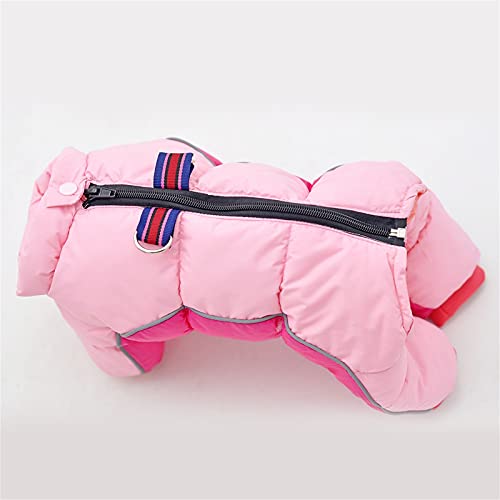 Abrigo para perros, chaqueta acolchada cálida, chaqueta para perros, chaqueta para cachorros, chubasquero con forro polar (rosa, XL)