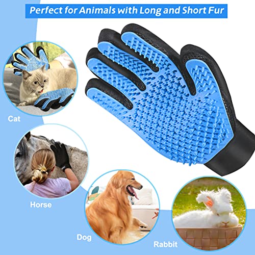 ACE2ACE Guantes Quita pelos Mascota, 1 Par de Guantes de Depilación para Gatos y Perros con Pelo Largo y Corto