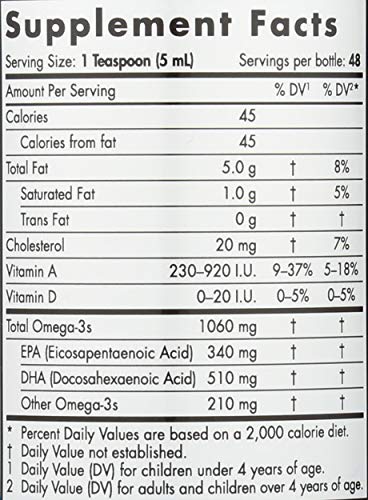 Aceite de hígado de bacalao ártico, Orange, fl oz 8 (237 ml) - Naturals nórdicos