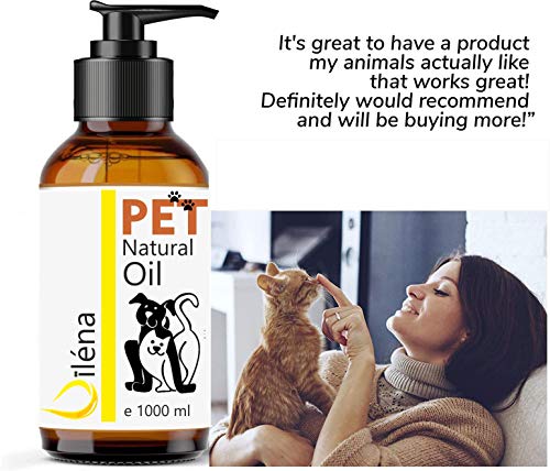 Aceite para Mascotas. Suplemento Alimenticio Natural para Perros y Gatos. Uso Diario. Combinado de 6 Aceites Ricos en Vitamina E y Omega 3, 6 y 9. Prensado en Frío (2000 ml)