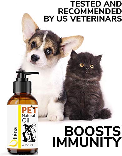 Aceite para Mascotas. Suplemento Alimenticio Natural para Perros y Gatos. Uso Diario. Combinado de 6 Aceites Ricos en Vitamina E y Omega 3, 6 y 9. Prensado en Frío (2000 ml)