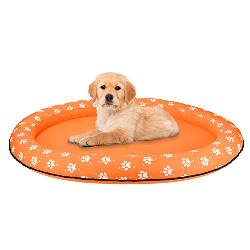 Aceshop Flotador Inflable para Piscina para Perros Flotador Grande para Hamaca para Mascotas Flotador de Verano para Mascotas Flotador Inflable Cachorros Gato, Perro Flotador para Piscina (Naranja)