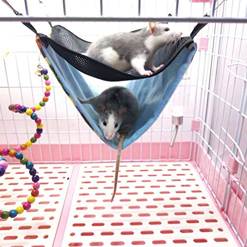 AchidistviQ Cama Oscilante De Animales Pequeños, Linda Litera Colgante, Hamaca, Juguetes De Cama para Conejillos De Indias, Saco De Siesta, Hámster, Escondite De Chinchillas búhos S