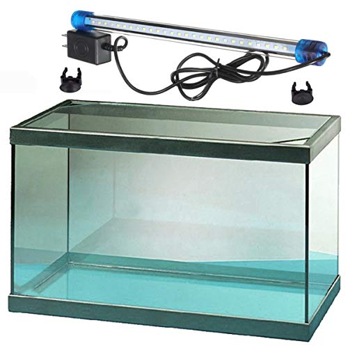 Acuario Cristal Pecera Cristal con Tubo LED (6-60 litros) (10 litros)