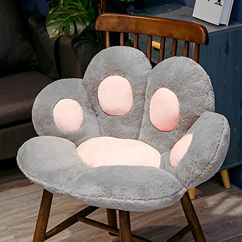 AeasyG Cojín de la Pata del Gato Cojín del Asiento Lindo, Forma de la Pata del Gato Cojín cómodo de la Silla de la Oficina de la Pata del Oso, Almohadilla Caliente acogedora del Asiento, 70 * 60cm