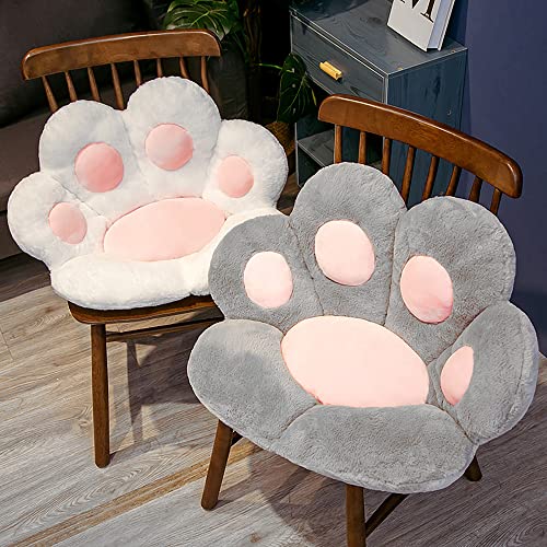 AeasyG Cojín de la Pata del Gato Cojín del Asiento Lindo, Forma de la Pata del Gato Cojín cómodo de la Silla de la Oficina de la Pata del Oso, Almohadilla Caliente acogedora del Asiento, 70 * 60cm