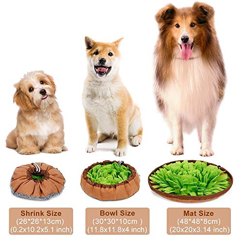 AEITPET Alfombra Olfato Perro Mat Mascotas, Snuffle Mat para Perros Alfombrilla, Juguete de Inteligencia para Perros, Lavables a Máquina, Plegable Aviliable, Alimento Alfombra de Juego