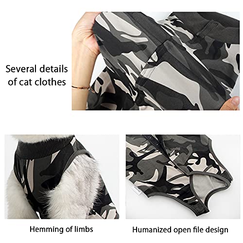 AEITPET Traje de recuperación Profesional para Gatos, Gata Camiseta de recuperación, heridas Abdominales Profesional para heridas, de recuperación quirúrgica Ropa Chaleco de pequeños Gatos (M, 01)