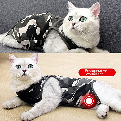 AEITPET Traje de recuperación Profesional para Gatos, Gata Camiseta de recuperación, heridas Abdominales Profesional para heridas, de recuperación quirúrgica Ropa Chaleco de pequeños Gatos (L, Rosado)