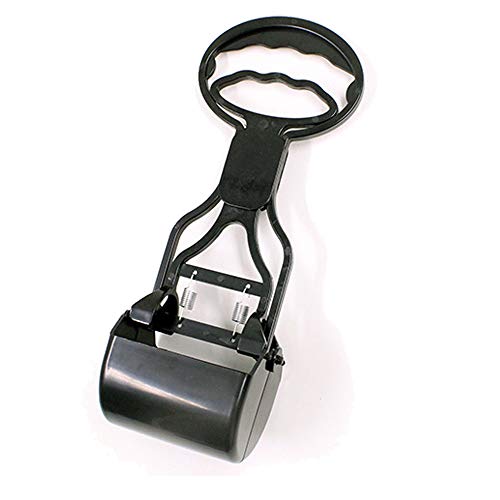 afdg Pet Pooper Scooper, Recogedor de Excrementos, Recogedor de Cacas de Perros con Mango Largo para Excrementos de Perros y Gatos (Negro)