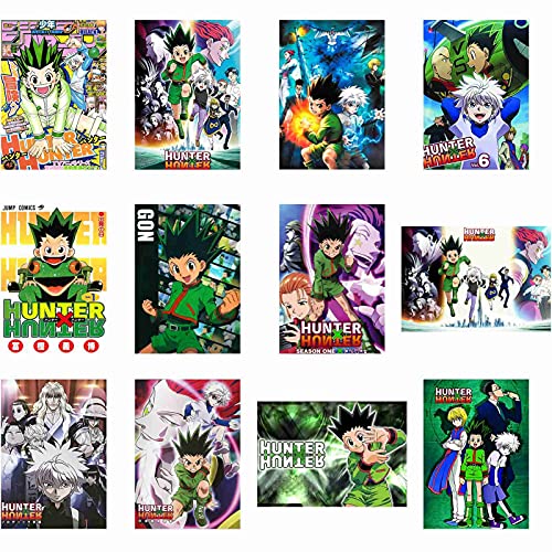 AKlamater Hunter x Hunter Pósters, Anime Hunter x Hunter Todos los miembros pintando ropa de seda, tamaño A3, para sala de estar, oficina, paredes o regalos (Multi-3)